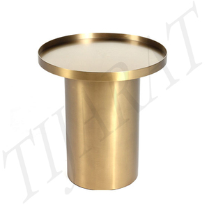 โต๊ะข้างเตียง/โต๊ะข้างโซฟาสำหรับตกแต่งบ้านโมเดิร์นทองหรูหราหินอ่อนและโต๊ะข้างโลหะ - Product Image 6