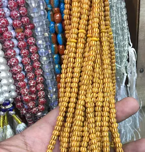 थोक इस्लामी tasbeeh tasbih प्राकृतिक प्रार्थना लकड़ी मोती