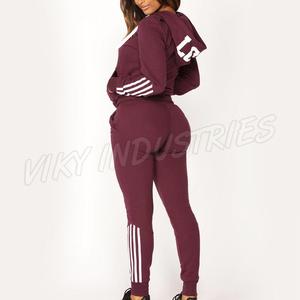 Survêtement pour femmes, ensemble décontracté à rayures, fermeture éclair, manches longues, hauts de sport, pantalon long, ensemble décontracté, deux pièces pour femmes, survêtement - Product Image 2