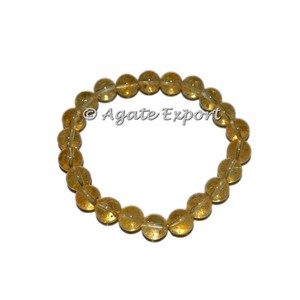 Cuentas curativas naturales Piedras preciosas Citrino Piedra Pulseras de piedras preciosas - Product Image 1