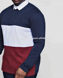 กลุ่มการออกแบบที่กำหนดเองสีบล็อกคนผ้าฝ้าย100% แขนยาวกีฬาเสื้อโปโล - Product Image 3