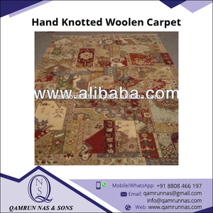 พรมขนสัตว์สไตล์อินเดียที่ผูกปมด้วยมือจากผู้ผลิตที่มีชื่อเสียง - Product Image 2