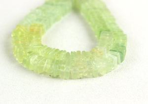 สร้อยคอแฮนด์เมดหินเอเวอร์กรีนแบบทำมือ DIY พลอยพรีไนต์ธรรมชาติลูกปัดสีเขียวเรียบ - Product Image 2