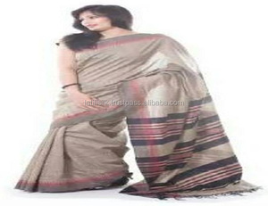 New Fashion Lightweight <b>Silk</b> Saree for Women Breathable Pakistani Ethnic Dress with Elegant Tassar Thick for Home Textiles - Product Image 2