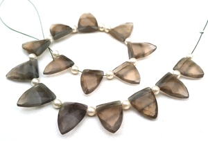 Perles à facettes de Super qualité, forme demi-Marquise, Fluorite naturelle, perles de Briolette, fabrication de bijoux, Collection de pierres, coupe de Style - Product Image 2