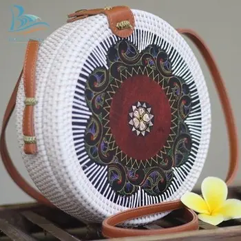 Bolso bandolera de mimbre, nuevo, de Vietnam