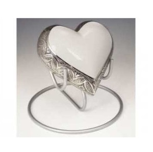 Unique Memorial <b>Black</b> Paw <b>Heart</b> with Gold Stand Keepsake Pets Cremation Urns for Funeral Ashes Metal Brass/Aluminum - Product Image 3