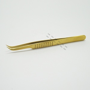 Pinzas de extensión de pestañas probadas a mano Pinzas de técnica de volumen ruso Pinzas de pestañas de diseño personalizado para Artista - Product Image 1