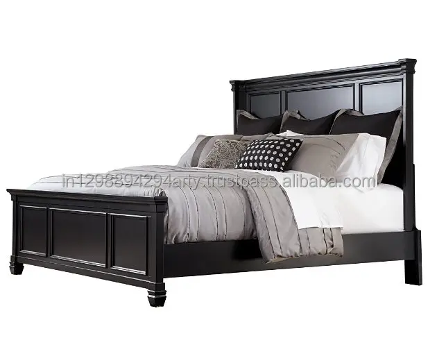 Muebles de dormitorio de madera diseños cama doble