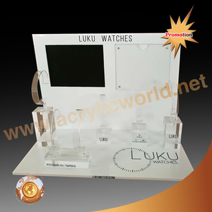 Personalizado al por mayor tienda personalizada acrílico reloj soporte de exhibición estante reloj soporte de exhibición con anillos C - Product Image 3