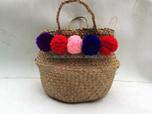 Wholesaler High Quality Best Selling Eco-friendly Natural <b>Sea</b> <b>Grass</b> Belly <b>Basket</b> Made From Vietnam - Product Image 6