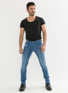 กางเกงยีนส์ผู้ชายสไตล์ใหม่คุณภาพสูงหรูหรา กางเกงแฟชั่นใหม่สำหรับผู้ชาย กางเกงยีนส์เดนิมแบบมีรอยขาด สไตล์ไฮสตรีทฮิปฮอป - Product Image 5