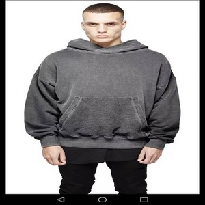 เสื้อฮู้ดสไตล์สตรีทแวร์พร้อมไหล่ตกสำหรับผู้ชาย - Product Image 3
