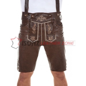 Kniebund Hosen anti-rides brodé Trachten Lederhosen pour hommes de grande taille avec des caractéristiques uniques respirantes et confortables - Product Image 1