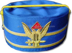 Servicio de diseño OEM moda alta calidad bordado hecho a mano personalizado rito escocés corona sombreros - Product Image 6