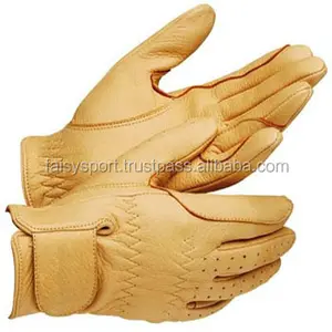 Guantes de montar a caballo de cuero de dedo completo hechos a medida para hombre recién llegados cómodos guantes de montar con protección completa - Product Image 1