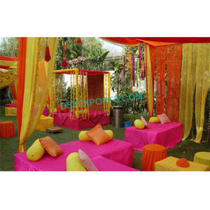 Nuevo estilo de decoración de escenario para Mehandi Night/Modern Wedding Mehandi Stage Decoration Latest Mehandi Night Sangeet Decoration USA - Product Image 1