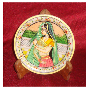 Beautiful Marble Gold <b>Painted</b> Home Decorative Plate - Product Image 1