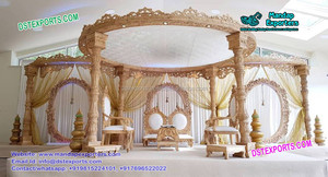 Indian Wedding Fiber Lotus Mandap Wedding Mandap Sale in India Wedding Mandap Decoration Mandap decor USA - Product Image 3