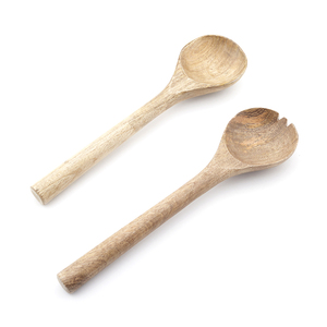 Wood <b>Salad</b> Servers Set Eco-Friendly Dishwasher Safe Manual <b>Salad</b> <b>Tools</b> - Product Image 1