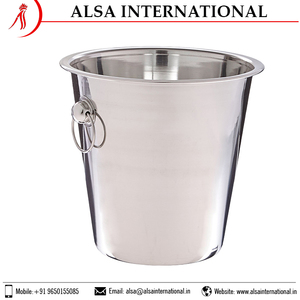 Seau refroidisseur de vin en acier inoxydable personnalisé de haute qualité Offre Spéciale de l'Inde pour les fêtes - Product Image 4