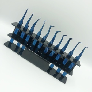 แหนบต่อขนตาไทเทเนียมสีน้ำเงินแบบมืออาชีพใช้ในการทดสอบปลายแหลมน้ำหนักเบาทำจากสเตนเลสแยกอย่างยั่งยืน - Product Image 6