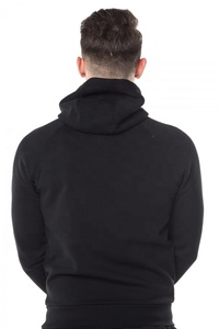 Ensemble de shorts de gym unisexe noir coupe ajustée de haute qualité conception personnalisée survêtements pour hommes tissu polaire respirant hiver style décontracté - Product Image 3