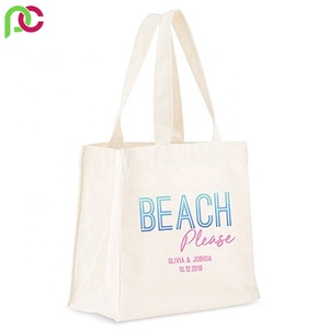 2021 femmes été personnalisé sérigraphié coton toile fourre-tout sac de plage écologique deux poignées fermeture à glissière lettre décoration - Product Image 4