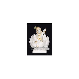 Lord Krishna <b>Statue</b> From Spotless White Marble - Product Image 1