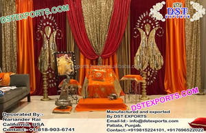 Impresionantes Cortinas de Fondo con Diseño Cruzado para Bodas Indias, Fabricante y Exportador de Cortinas de Fondo para Mandap en EE. UU. - Product Image 6