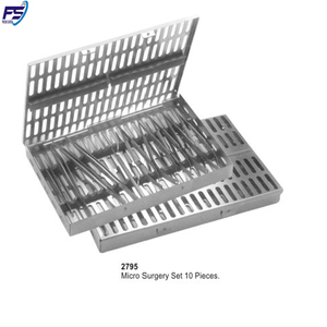 Micro ensemble de chirurgie 150 mm en acier inoxydable Micro ciseaux source d'alimentation manuelle droite FS2786 Instruments chirurgicaux - Product Image 6