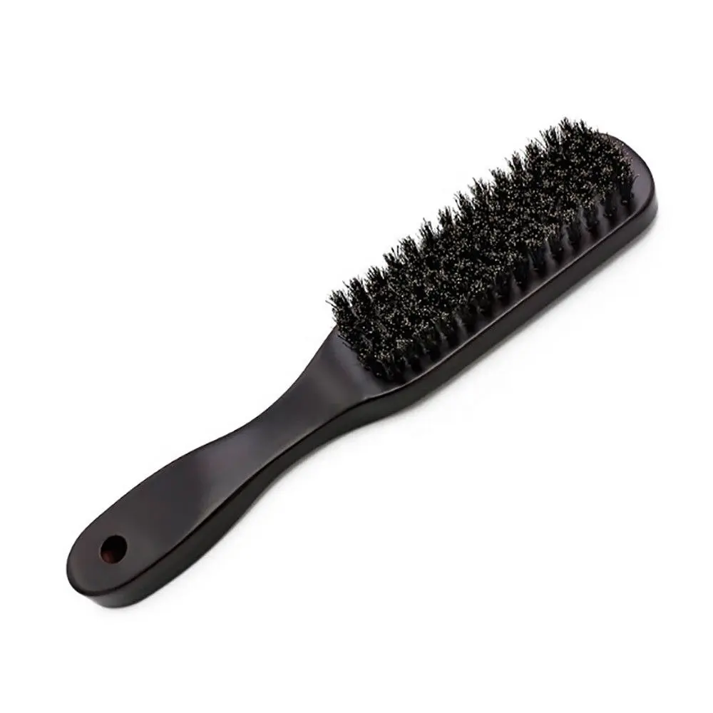 Professional black boar bristle wooden natural hair brush