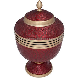 มาเจสติกสีแดงนกอินทรีเผาศพโกศอุปกรณ์งานศพ Brassworld อินเดีย - Product Image 4