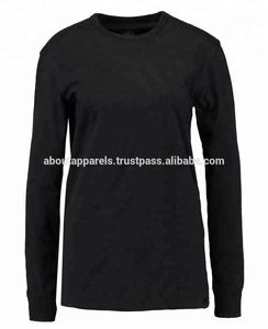 Venta al por mayor a granel productos calientes logotipo personalizado cuello en V manga corta Camiseta lisa, cuello redondo manga larga negro transpirable camiseta - Product Image 6