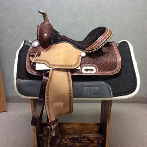 Selle horse en cuir pour cheval, version anglaise - Product Image 1