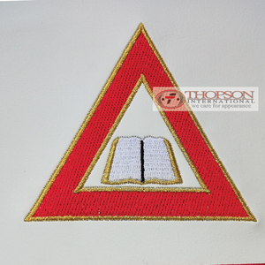 Maçonnique Regalia Royal Arch Officier Tablier Brodé Coton Cuir Ruban Tissu Fondation Point De Croix Couture pour - Product Image 3
