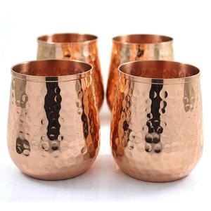 Vaso de Vidrio de Cobre Puro Martillado a Mano de 450 ml (Marrón) - Product Image 6