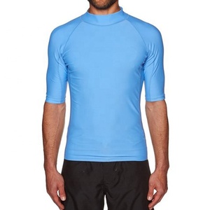 Men Short Sleeve Water Sports Swim Beach Wear UV Protection Surf Rash Guard Swim Wear Shirts - Product Image 4