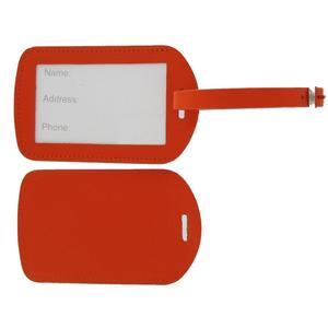 Etiquetas rojas de cuero PU para equipaje, etiquetas de viaje con el mejor diseño, para tarjetas, equipaje - Product Image 1