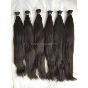 Cheveux naturels lisses remy brésiliens de haute qualité, vente en gros