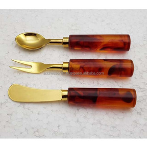 Ensemble de fromage de couverts en acier inoxydable 18/8 de haute qualité avec poignée en résine plaquée argent - Product Image 5