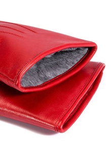 Gants en cuir pour femmes doublés de fourrure fabriqués à partir de cuir de première qualité conçus pour la chaleur et le confort idéal pour la mode et le style d'hiver - Product Image 6
