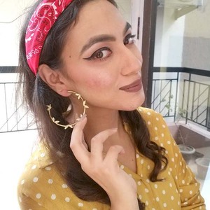 ต่างหูห่วงรูปใบไม้สีทองขนาดใหญ่แบบห้อยโลหะสไตล์โบฮีเมียนสำหรับงานเลี้ยงครบรอบแต่งงาน - Product Image 3