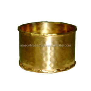 Rond de serviette en laiton décoration de Table de fête de mariage hôtels et Restaurants Table Orante métal élégant rond de serviette pour l'exportation - Product Image 6