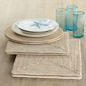 Vòng/Hình Chữ Nhật Trắng Mây <span class=keywords><strong>Placemats</strong></span>/ 100% Handwoven Mây Charger Tấm - Product Image 5