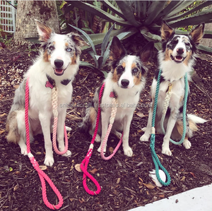 Trendy COLORFUL OMBRE ROPE <b>DOG</b> <b>LEASH</b> HANDMADE COTTON BRAIDED ROPE <b>LEASH</b> - Product Image 1