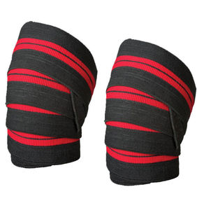 Muñequera de algodón de alta calidad para fitness y culturismo, logo personalizado, servicio OEM, correas de color rojo, venta al por mayor - Product Image 2