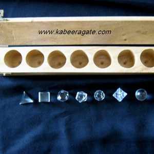 Juego de geometría sagrada al por mayor y juego de sólidos platónicos, juego de geometría de 7 piezas de cuarzo cristal - Product Image 1