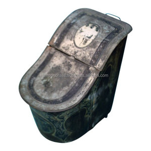 Seau à charbon fini rouillé Seau à charbon design gaufré galvanisé au prix le plus bas Seau à charbon design de luxe - Product Image 4