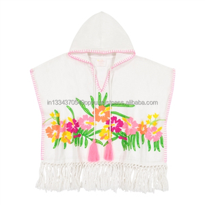 Los niños al por mayor personalizado bordado a mano con capucha relajarse Oceanside o la piscina cubierta Poncho frío días de playa Bebé niñas - Product Image 4